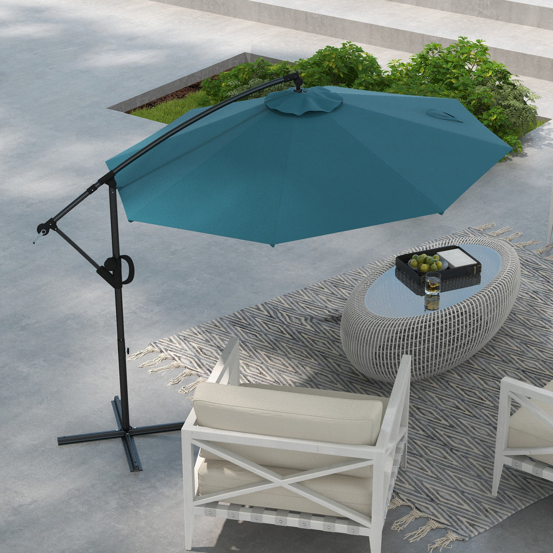 Waterproof Cantilever Parasol 3(m) with Cross Base