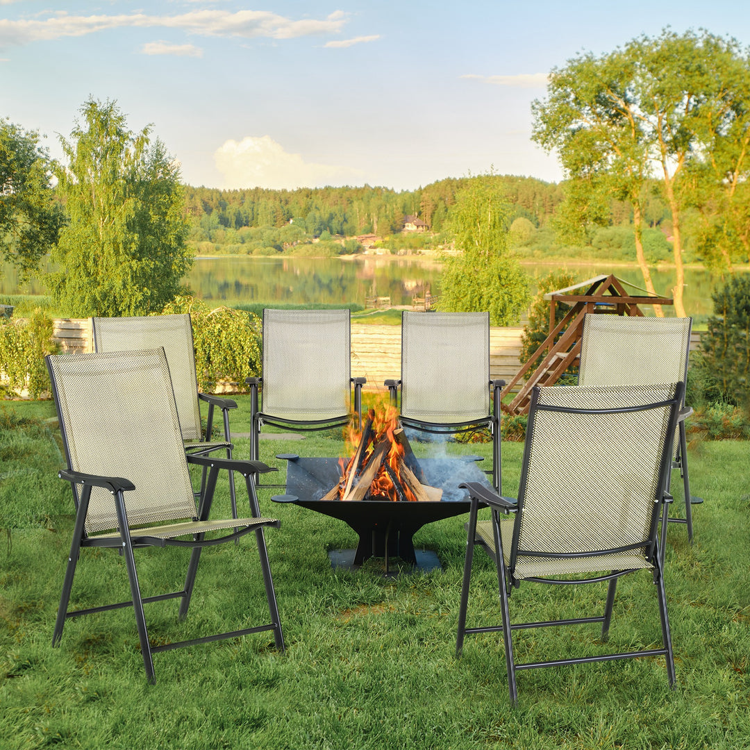 Set of 6 Folding Garden Chairs