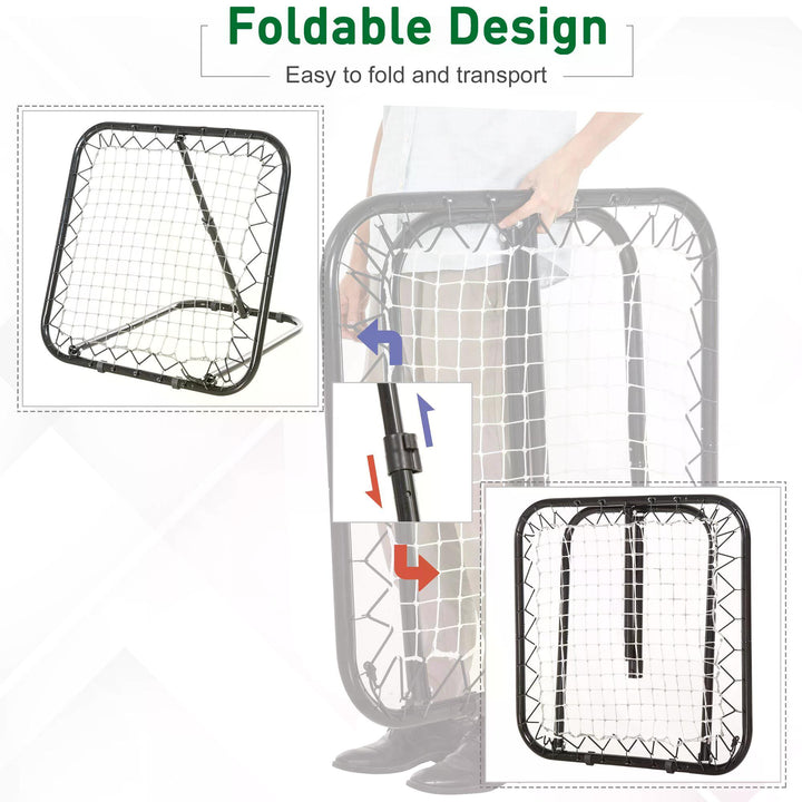 Angle Adjustable Rebounder Net Goal Training Set Football