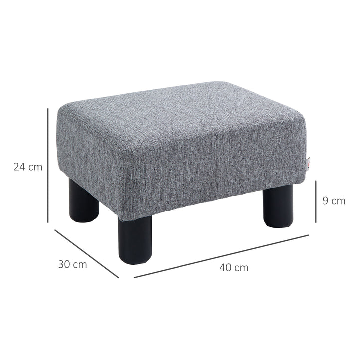 Linen Fabric Footstool Ottoman