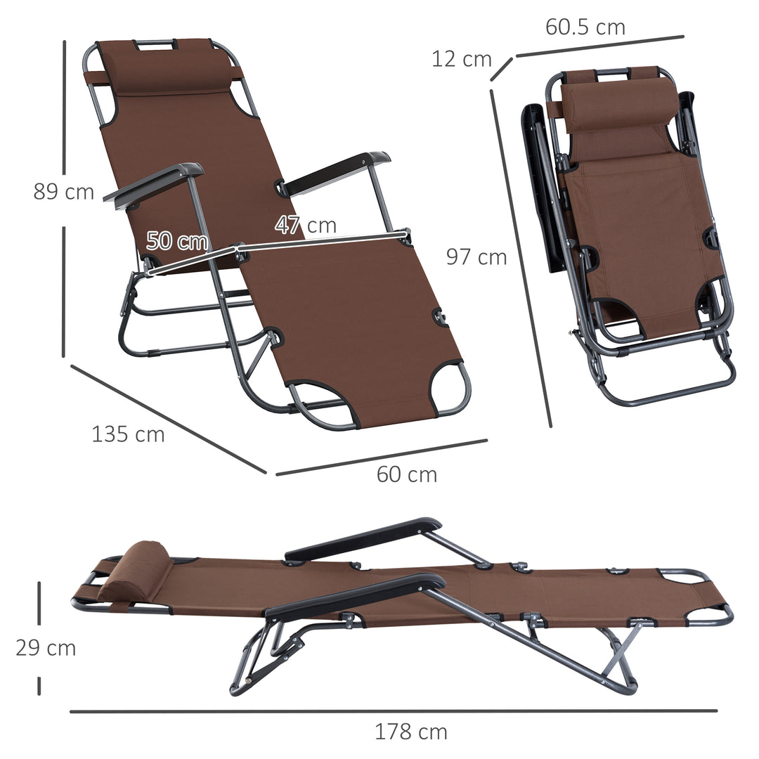 Garden Recliners with Pillow