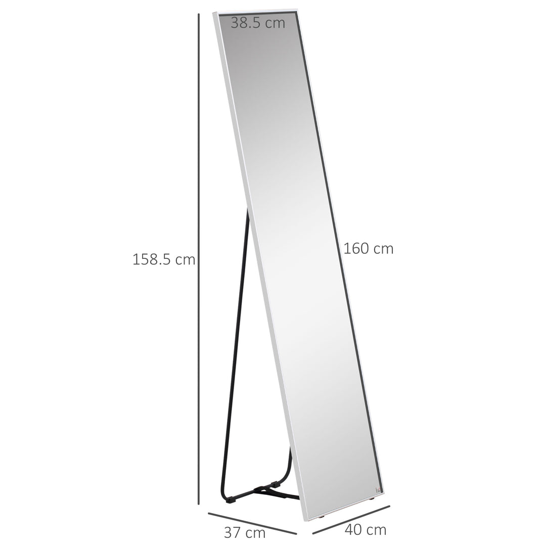 Full Length Wall Mirror w/ Anti-Slip Pads for Bedroom