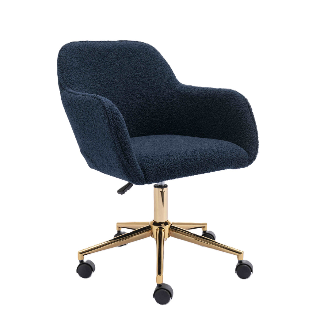 Adjustable Height Swivel Executive Chair, Dark Blue