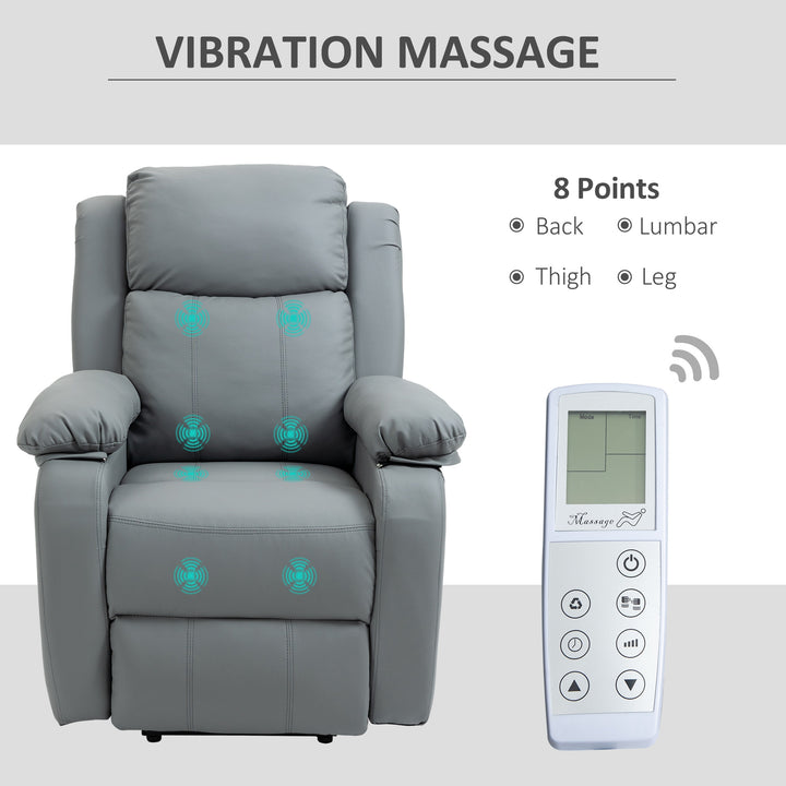 Electric Power Lift Recliner Chair Vibration Massage Reclining Chair with Remote Control and Side Pocket