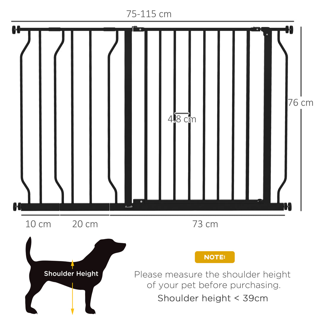 Dog Gate Dog Gate for Stairs Stays w/ Double Locking System for Doorways