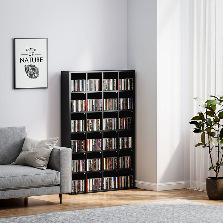 CD Storage Unit with Adjustable Shelves