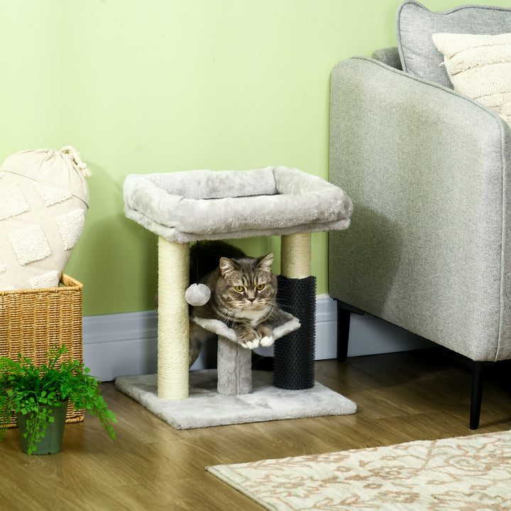 Kitty Climber: 48cm Cat Tree with Self-Groomer