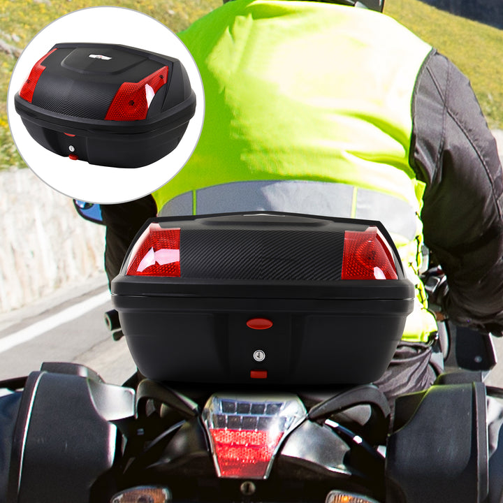 Motorcycle Trunk: 48L Tough Style Travel Luggage Storage Box