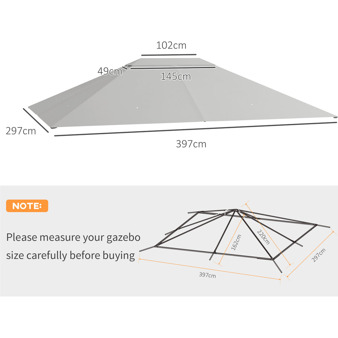 3 x 4m Gazebo Canopy Replacement Cover