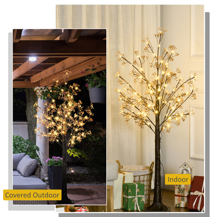 5ft Artificial Gypsophila Blossom Tree Light with 96 Warm White LED Light