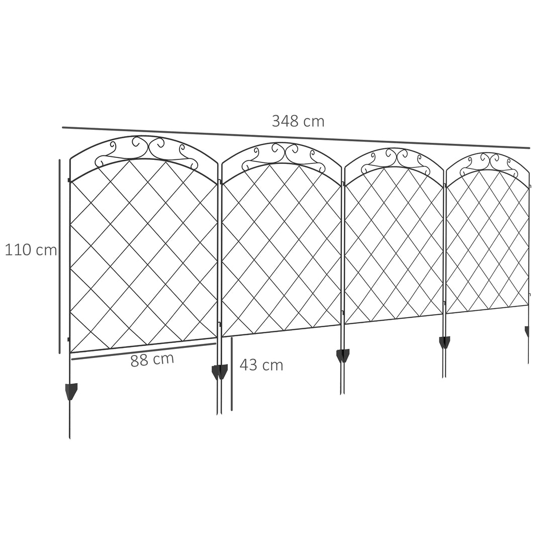 Decorative Outdoor Steel Picket Fence Panels