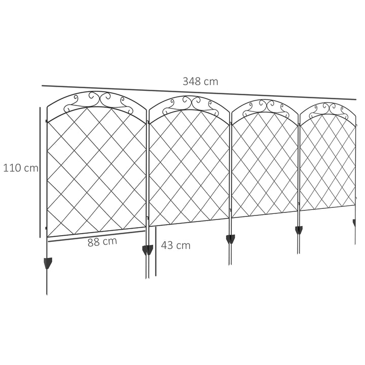 Decorative Outdoor Steel Picket Fence Panels