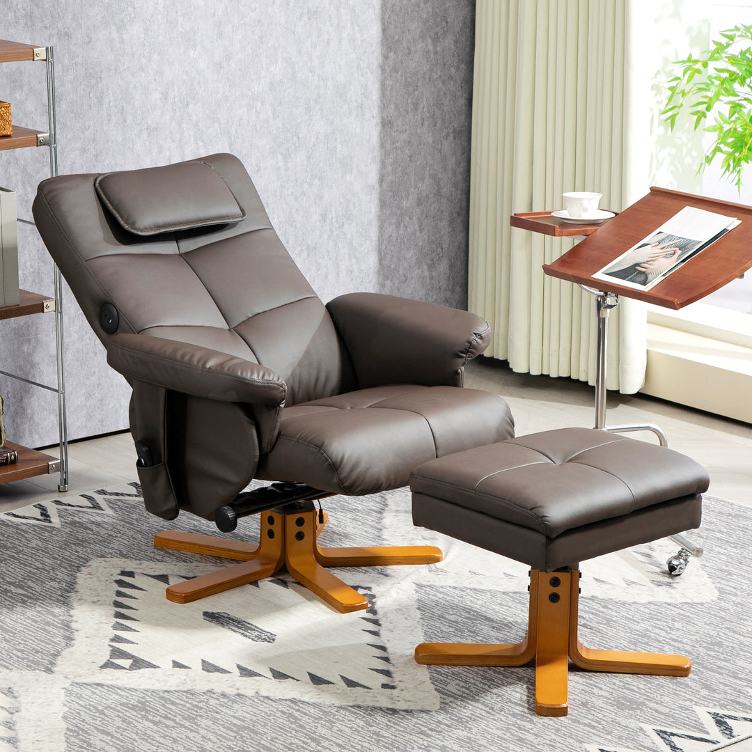 Faux Leather Massage Recliner Chair