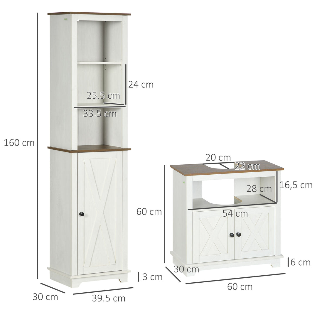 kleankin 2 Piece Bathroom Furniture Set