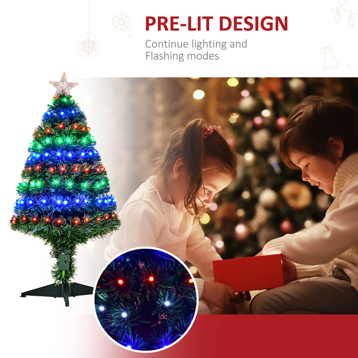 3ft 90cm Fiber Optic Xmas Tree Artificial Christmas Tree