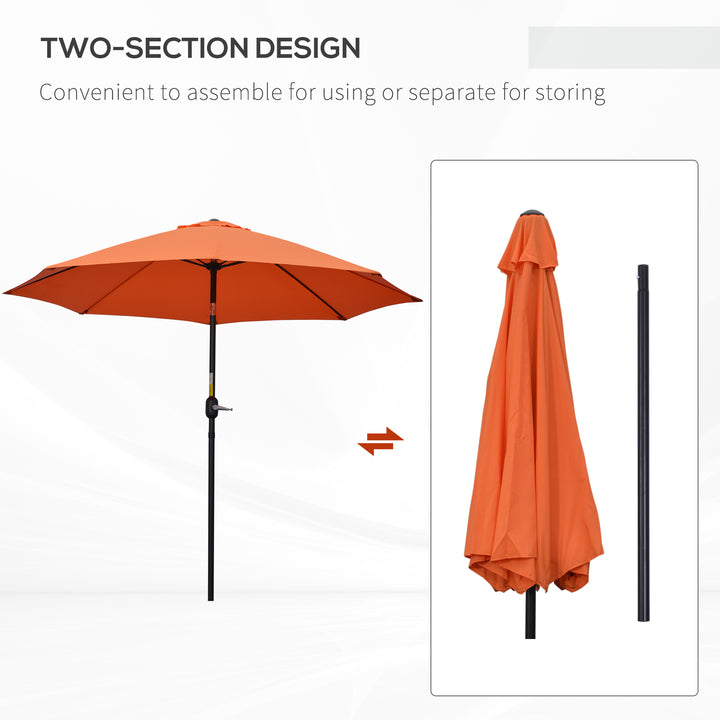 2.6M Patio Parasol Sun Umbrella