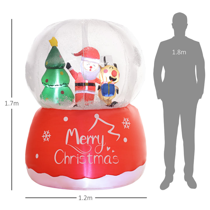 5.5FT Christmas Inflatable Crystal Ball w/ Santa Claus