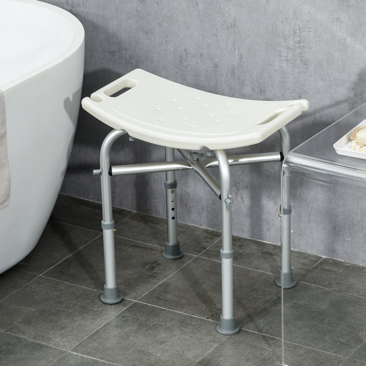 Shower Seating: Adjustable Aluminium Frame with Removable Cushion