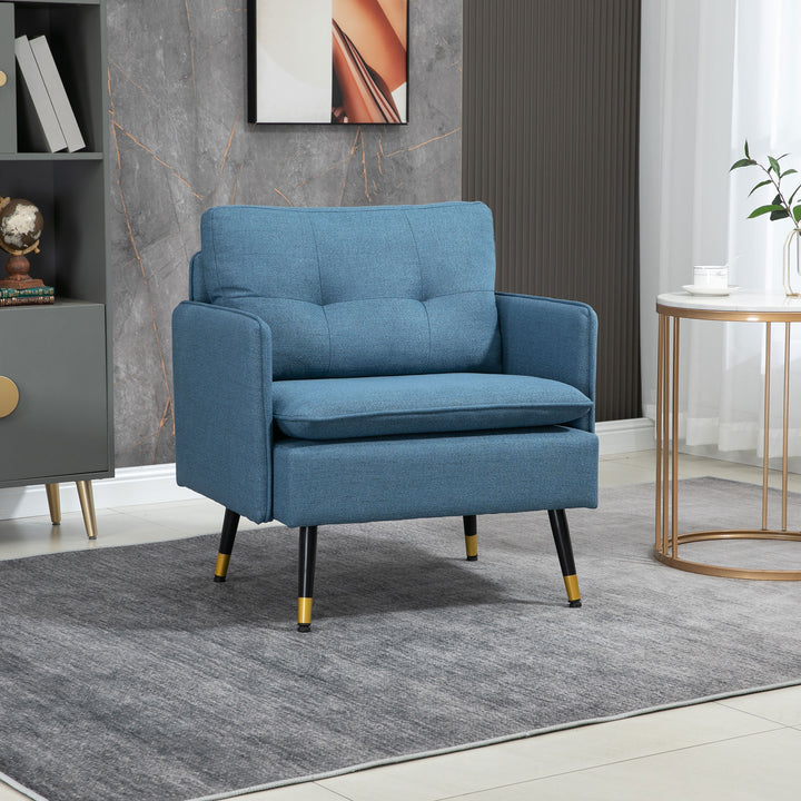 Modern Armchairs with Steel Legs