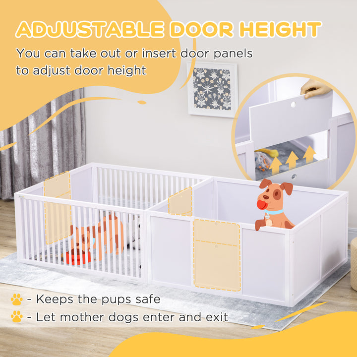 7 Panels Playpen with 3 Doors for Baby Dogs