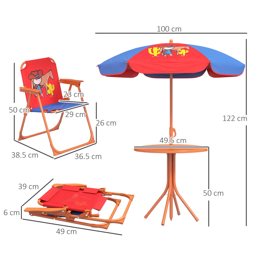 Cowboy Campout: Children's Picnic Set with Foldable Seats