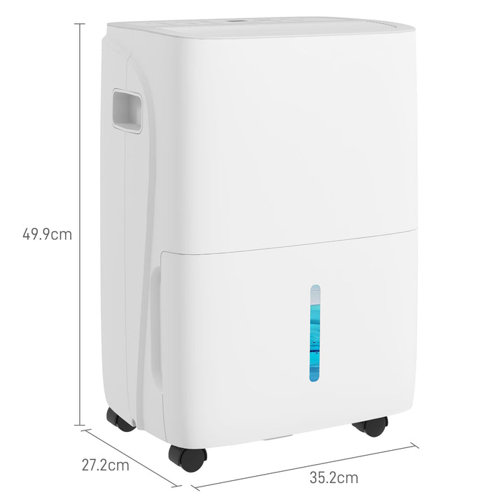 30L/Day Large Dehumidifier Portable Quiet Home Air Dryer w/ Auto-Clean Filter