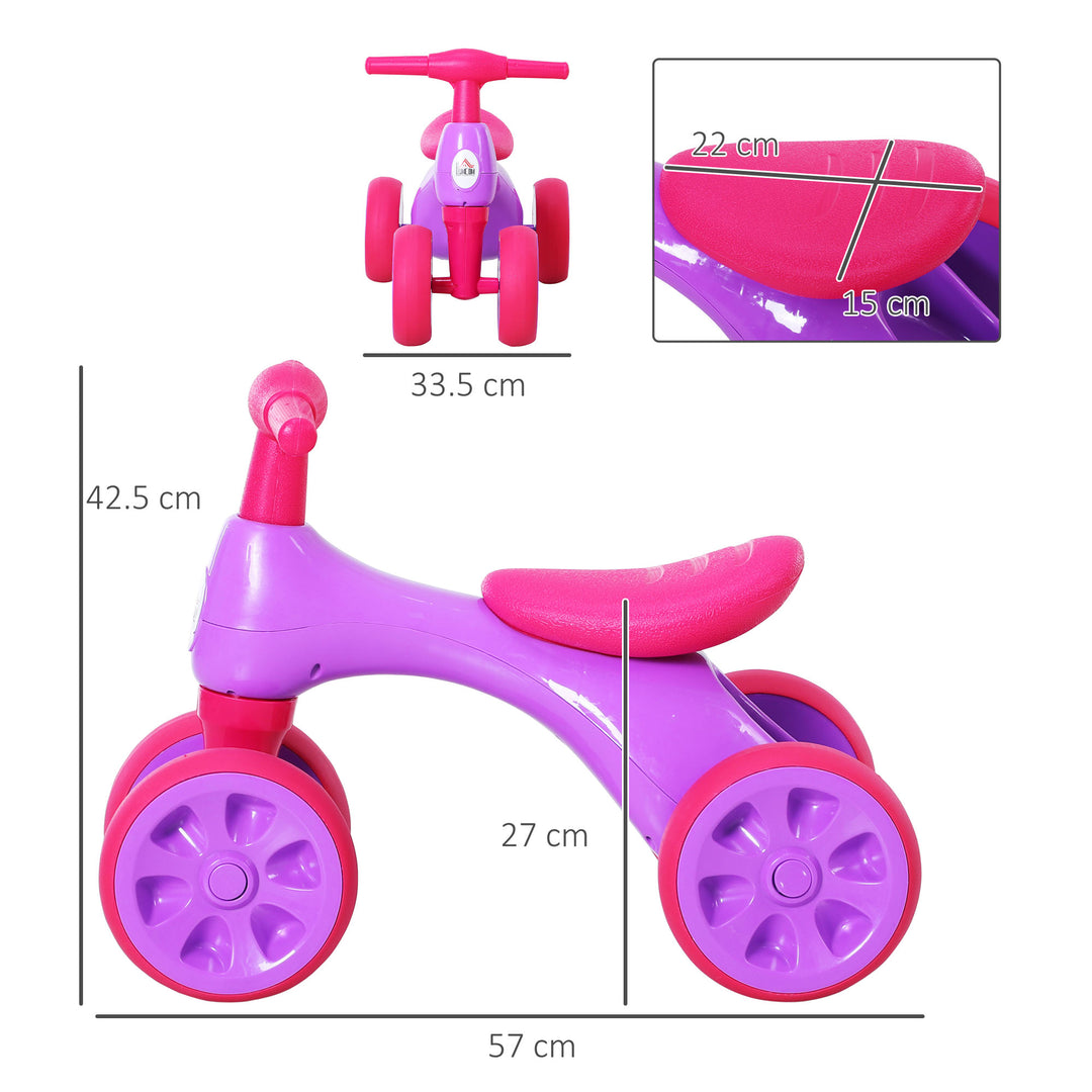 Toddler Walker: Ride-On Balance Trainer with Rubber Wheels