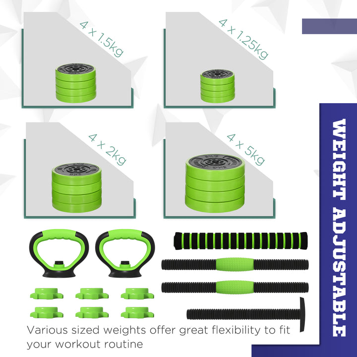 40kg Four-In-One Adjustable Weight Dumbbells Set