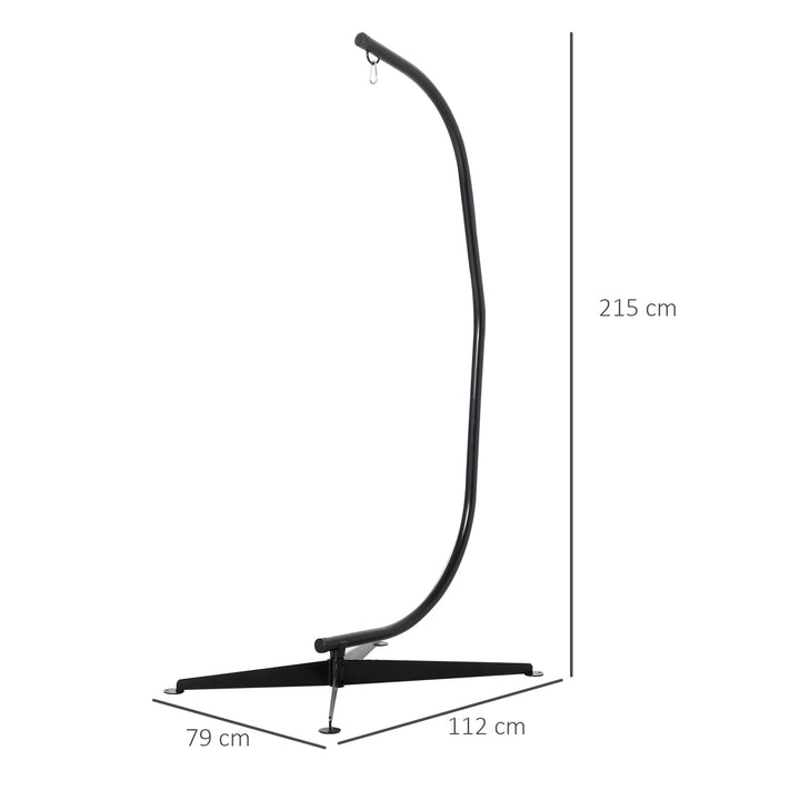 Hanging Hammock Stand Hammock Chair Stand C Stand Steel Heavy Duty Stand for Air Porch Swing Chair (Only Construction)