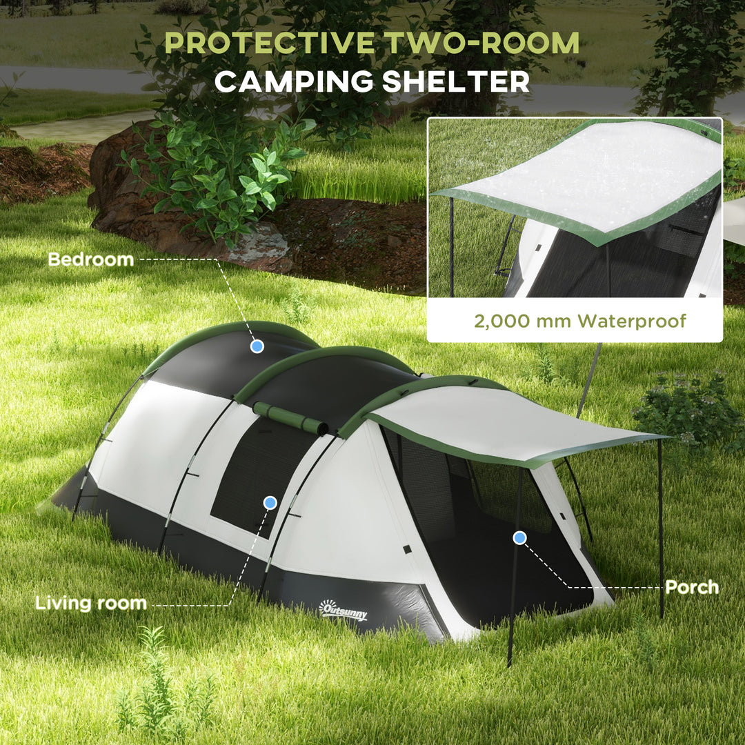 Family Camping Tent: 3-4 Person Tunnel