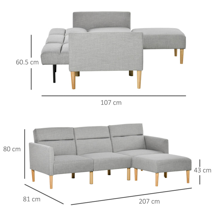 L Shape Sofa Bed Set