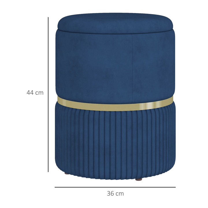 Round Ottoman Stool with Storage