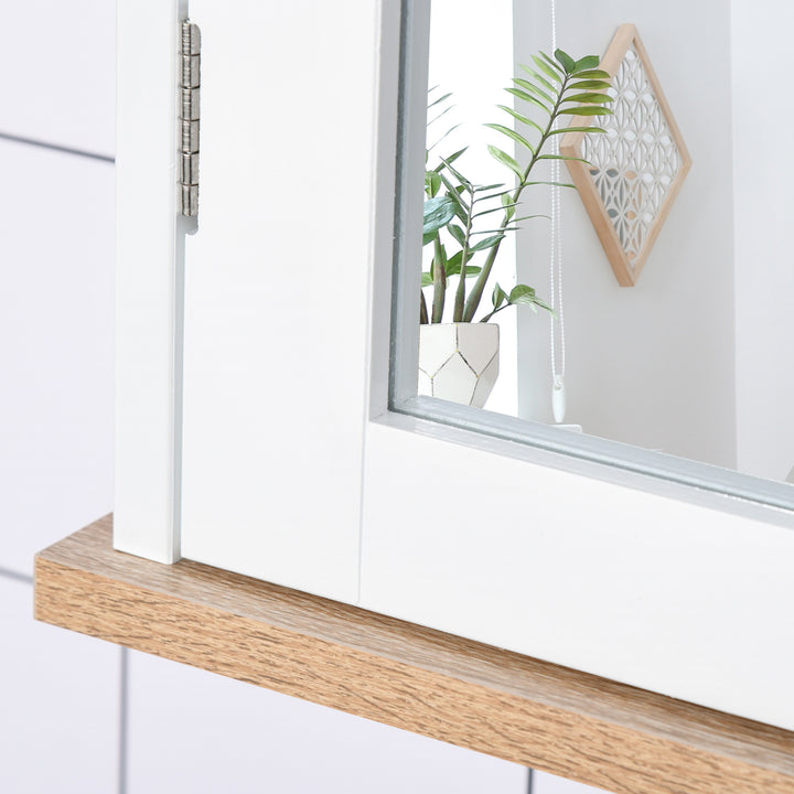 Kleankin Bathroom Mirror Cabinet with Adjustable Shelf