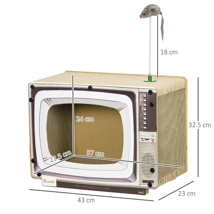 TV-Shaped Scratching Board with Scratcher