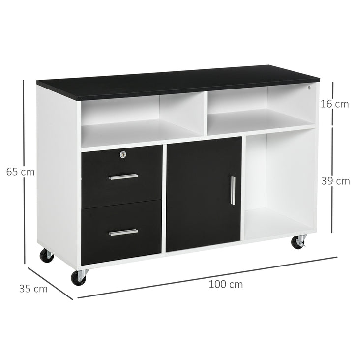 Mobile File Cabinet Home Office Lateral Filing Cabinet