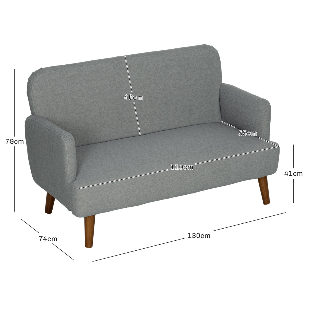 Velvet Feel Fabric 2 Seater Sofa