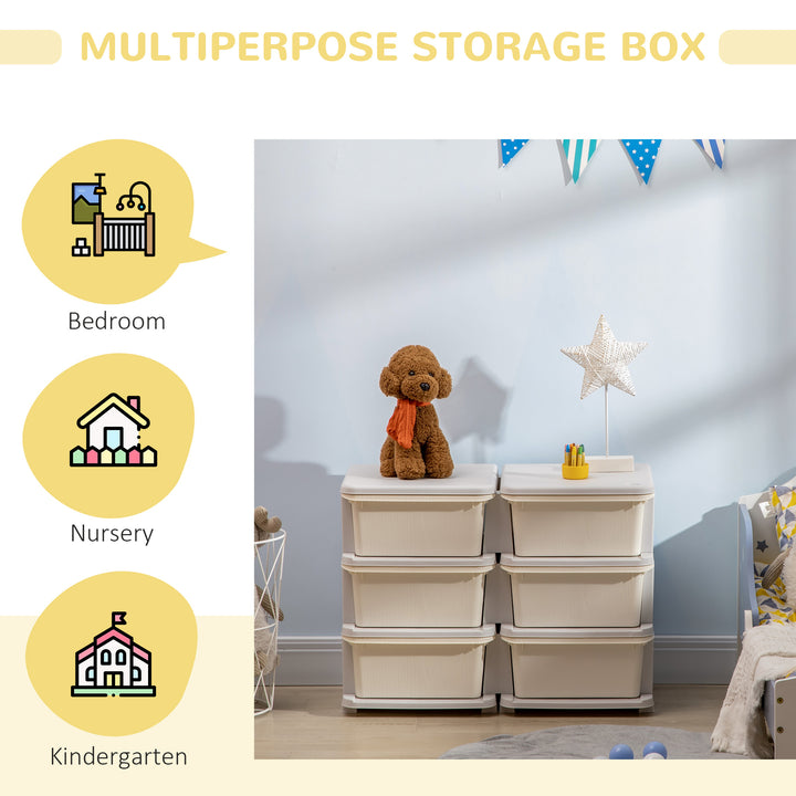 Kids Storage Units w/ 6 Drawers