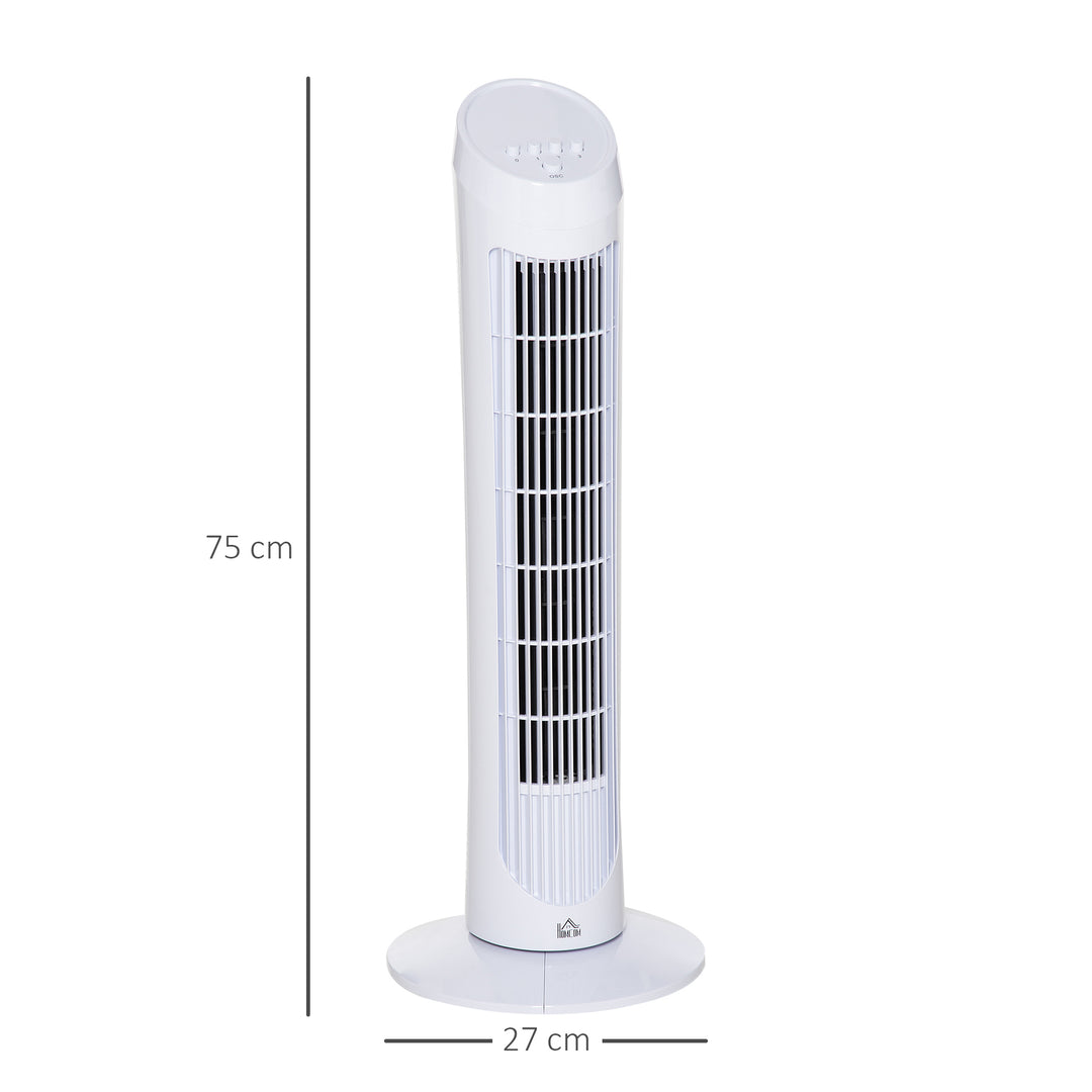 Oscillating Tower: 30-Inch Fan with 3 Speeds