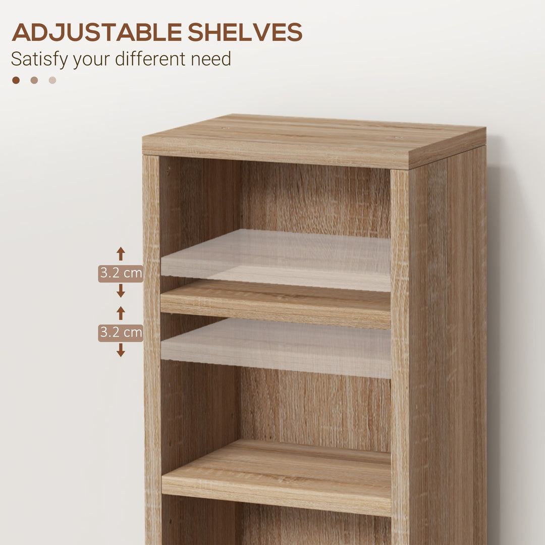 CD Media Display Shelf Unit Tower Rack with Adjustable Shelves