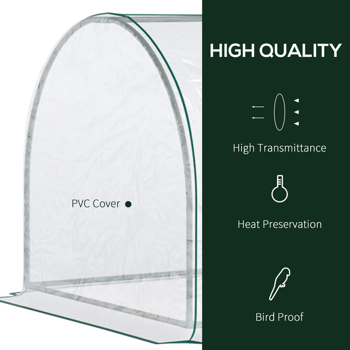 Transparent Tunnel Greenhouse: Outdoor Grow House with Steel Frame & PVC Cover