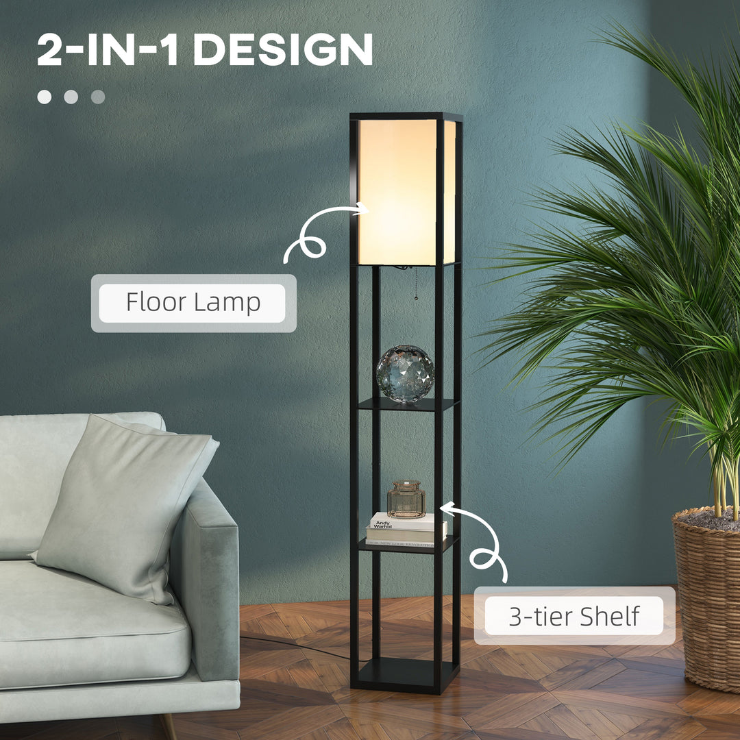 Floor Lamp with Shelves