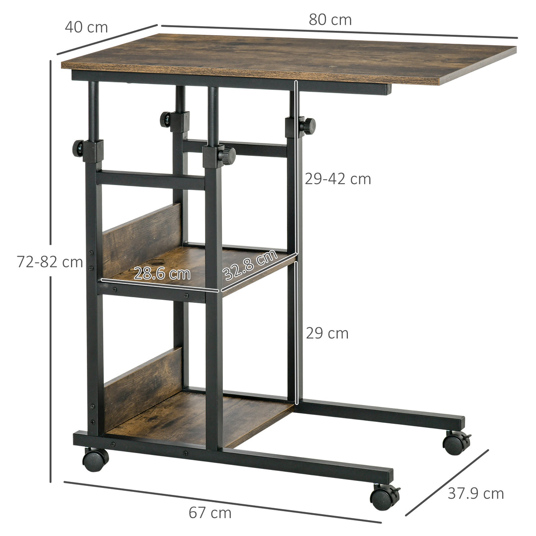 Industrial C-Shaped End Tables