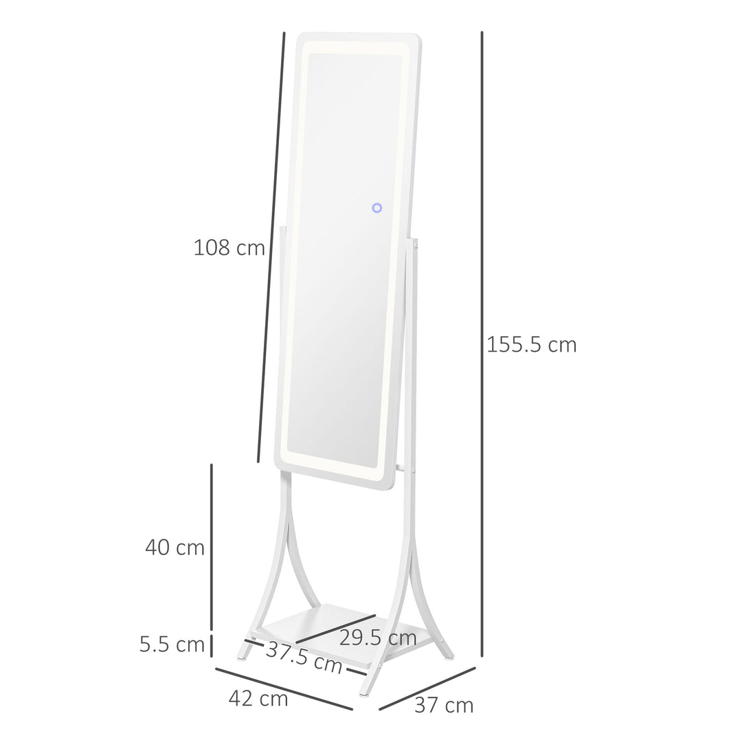 Full Length Dressing Mirror with LED Lights