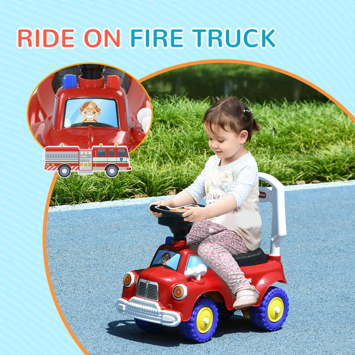 Ride On Fire Truck Foot to Floor Design with Under Seat Storage