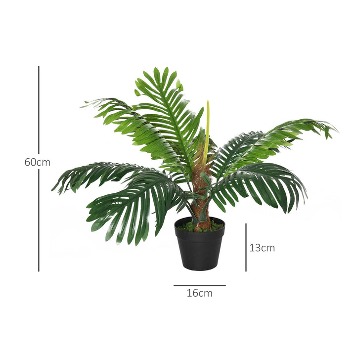 2 Pack 60cm Artificial Palm Tree Decorative Plant with Nursery Pot