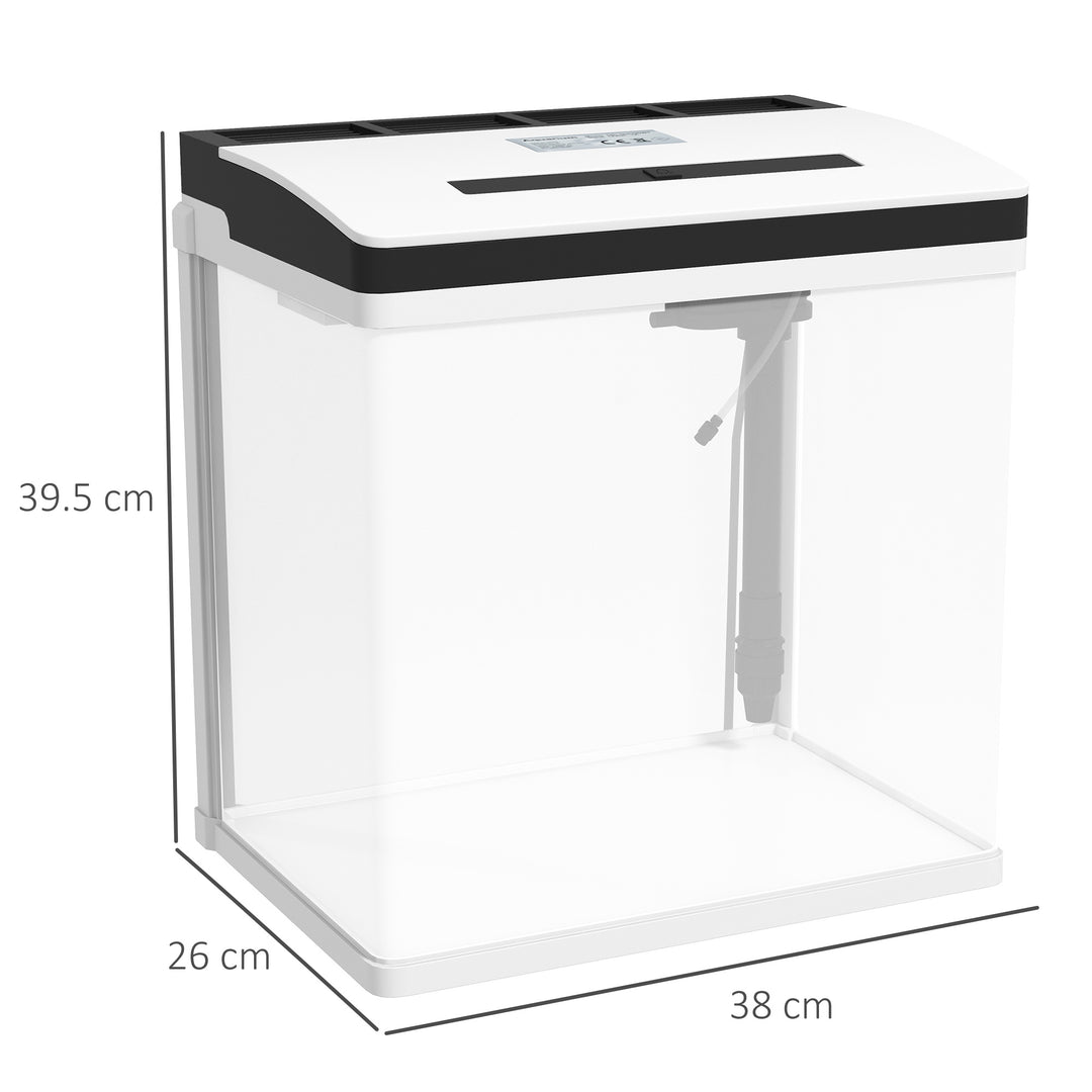 28L Glass Aquarium Fish Tank with Filter