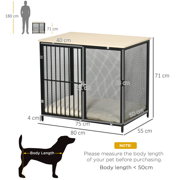 Dog Crate Furniture Side End Table with Soft Washable Cushion