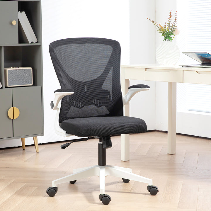 Vinsetto Mesh Office Chair, Adjustable, Black-White