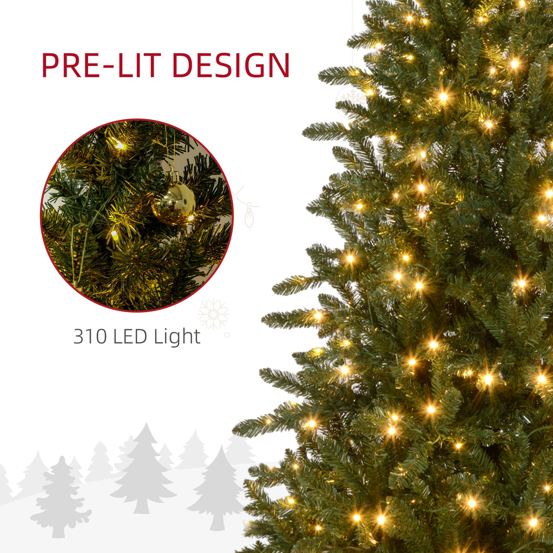 6ft Prelit Artificial Christmas Tree with Warm White LED Light and 872 Tips