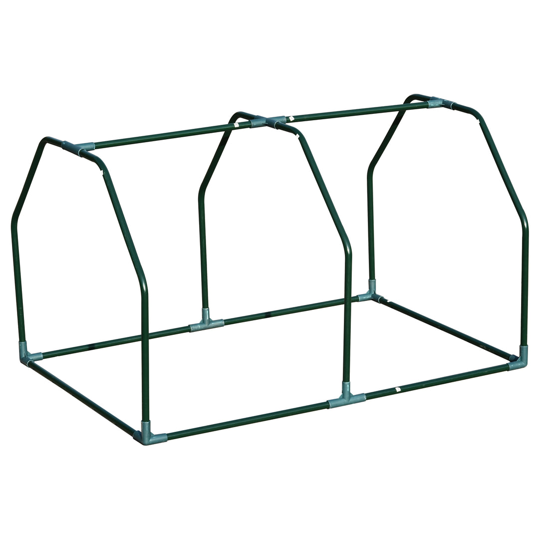 Portable Greenhouse Oasis: Mini Metal Frame with PVC Cover